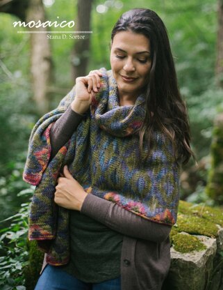 Mosaico Wrap in Malabrigo Rastita - Downloadable PDF