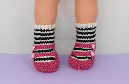 Childrens Stripe Sock 2 Strap Sandal Slippers