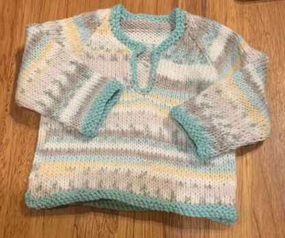 Baby's Pullover in Bernat Satin