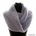 Crochet cross stitch infinity scarf unisex