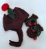 Christmas Pudding Baby Hat & Mittens