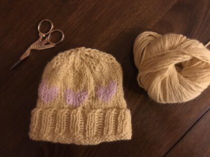 Newborn Hearts Hat