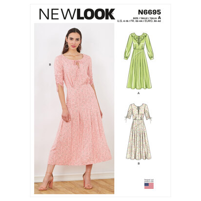 New Look N6695 Misses' Dresses N6695 - Paper Pattern, Size A (4-6-8-10-12-14-16)