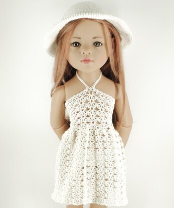 GOTZ 18/19" Doll Margaret Dress & Bow Hat