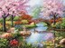 Dimensions Japanese Garden Cross Stitch Kit - 40.5 x 30.5cm