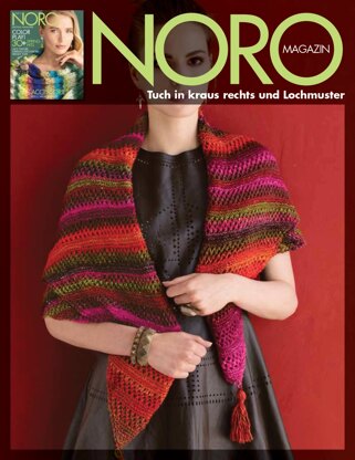 Tuch aus kraus rechts und Lochmuster aus Noro Silk Garden Sock- 16866 - Downloadable PDF