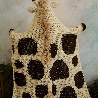 Hooded Giraffe Blanket