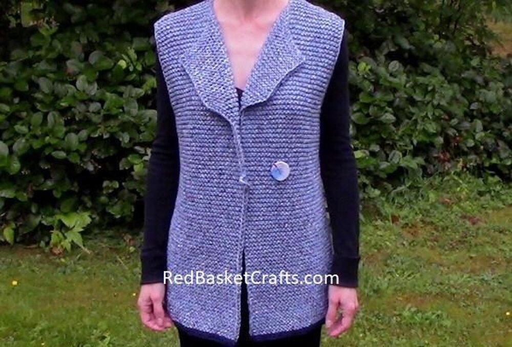 Garter stitch vest sale