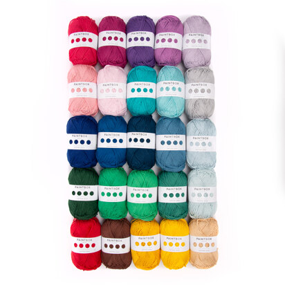 Paintbox Yarns Cotton Aran 25 Ball Color Pack