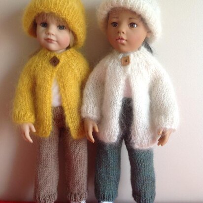 Mohair Jacket, Hat and trousers for 18" Doll