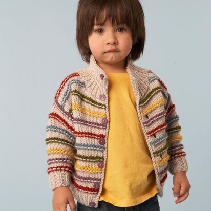 Standout Stripes Cardigan in Lion Brand Vanna's Choice - 60812A