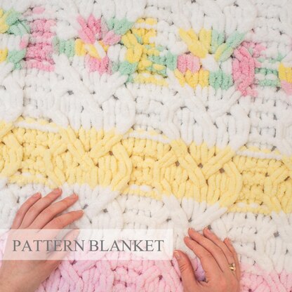 Heart Multicolor Blanket Pattern