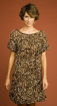 Speed Stix Mini Dress  in Lion Brand Wool-Ease - 60555