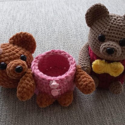 Teddy Bear Box Crochet Amigurumi PATTERN