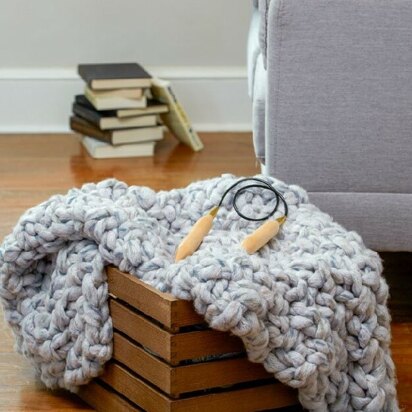 Moss Stitch Blanket in Premier Yarns Couture Jazz Multis - Downloadable PDF