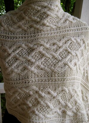 Trail Cabled Stole Shawl Scarf