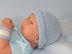 Just For Preemies - Premature Baby Simple 4 Ply Beanie and Booties Set