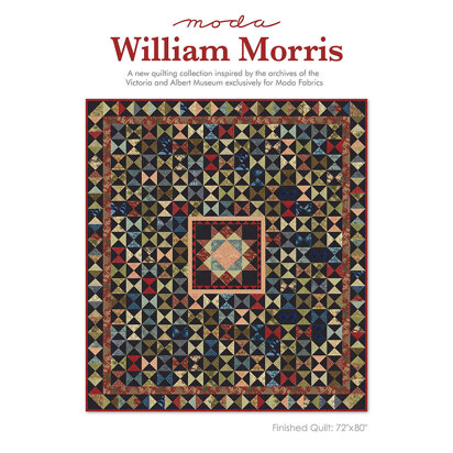 Moda Fabrics William Morris Hourglass Quilt - Downloadable PDF