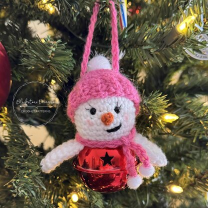 Snowgirl Jingle Bell Ornament