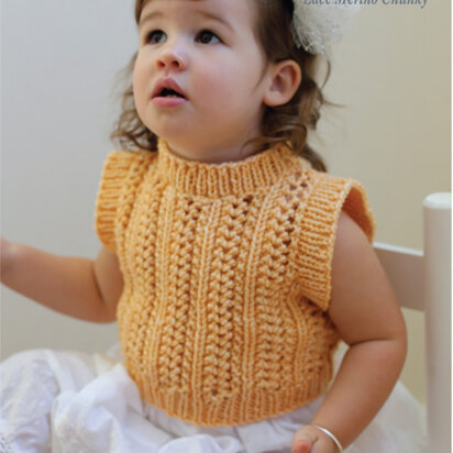 Lace Vest in Ella Rae Lace Merino Chunky - ER8-01 - Downloadable PDF