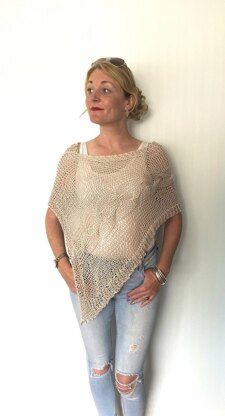 Delicate Cable Poncho