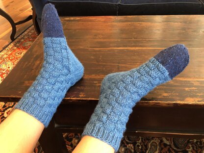 40 Stitch Worsted Basketweave Socks