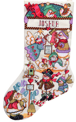 Snowmen Playing Stocking - PDF