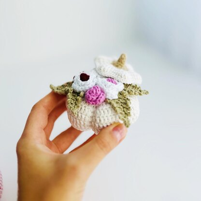 Amigurumi pumpkin, crochet pumpkin pattern, Floral pumpkin
