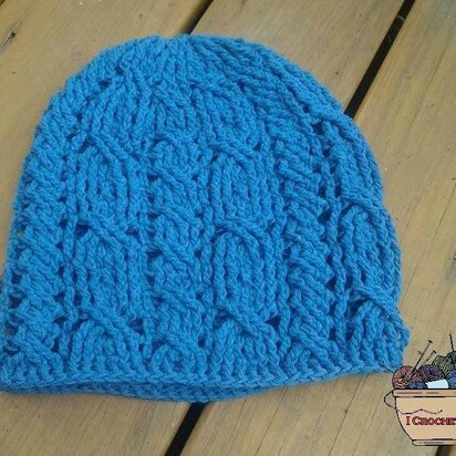 Cabled Slouchy Hat