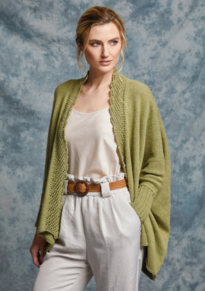 Ginger Cardigan in Rowan Denim Revive - ZB298-00012-UK - Downloadable PDF