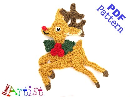 Xmas Reindeer Applique