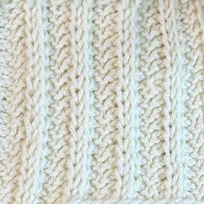 Tunisian Rib Stitch Afghan Square