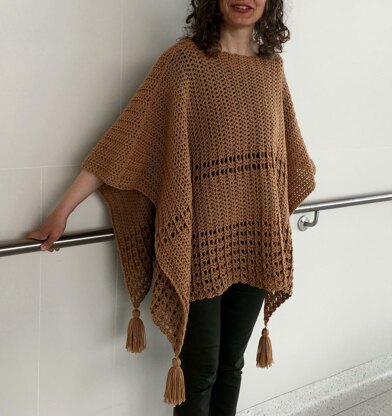 Crochet Poncho Pattern: Sew Easy Two-Rectangle Poncho