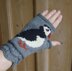 Puffin fingerless mitts