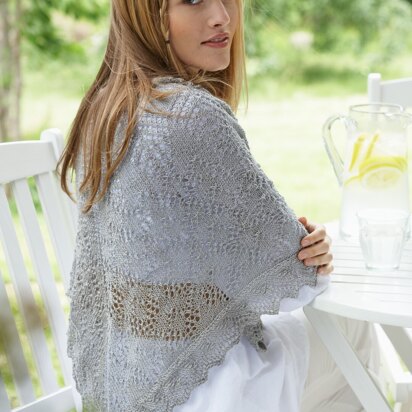 Lace Knit Shawl in Bernat Handicrafter Crochet Thread