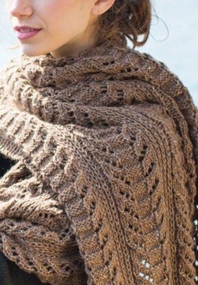 Yew Shawl in Berroco Tuscan Tweed - 380-1 - Downloadable PDF