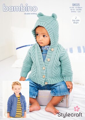 Jackets in Stylecraft Bambino DK - 9605 - Downloadable PDF\n\n