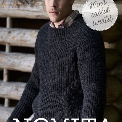 Men's Cabled Sweater in Novita Natura - Downloadable PDF