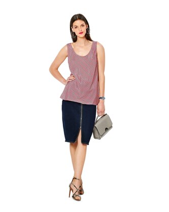 Burda Style Misses' Top with Rounded Neckline â€“ Singe or Double Layer B6231 - Paper Pattern, Size 8-18