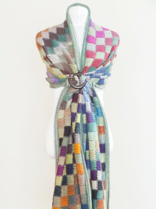Monet pixelated - shawl/wrap/scarf