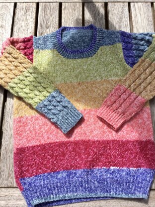 Multi colour slouchy jumper