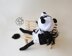 Doll Panda girl knitted flat