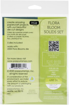 Memory Box Poppystamps Metal Dies - Flora Bloom Solids Set