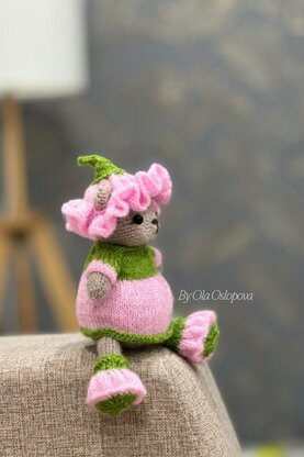 Teddy Bear Clothing Knitting Pattern – Petal Outfit PDF (18–20 cm)