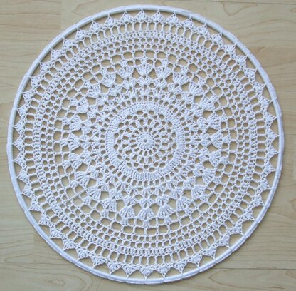 White Mandala 15,5 inch/40 cm Crochet PDF Pattern