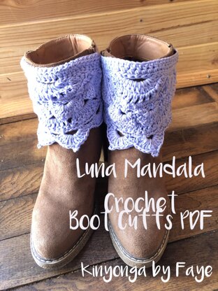 Luna Mandala Crochet Boot Cuffs