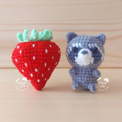 Raccoon in Strawberry
