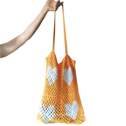 Granny Heart Market Bag