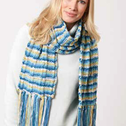 Color Weave Scarf in Caron Simply Soft Stripes - Downloadable PDF
