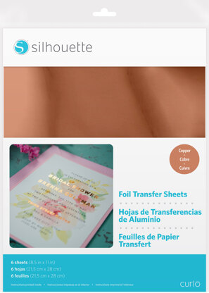 Silhouette America Silhouette 8.5"X11" Foil Transfer Sheets 6/Pkg - Copper